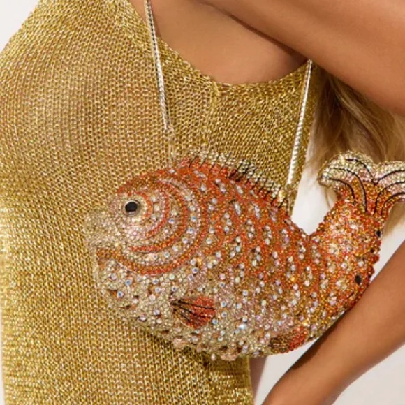 Crystal Koi Fish Statement Clutch - Picture 1 of 5